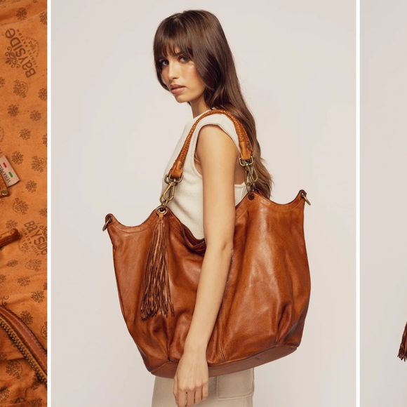 Bayside 84 Calla Lily Cognac Hobo XL - Picture 2 of 9